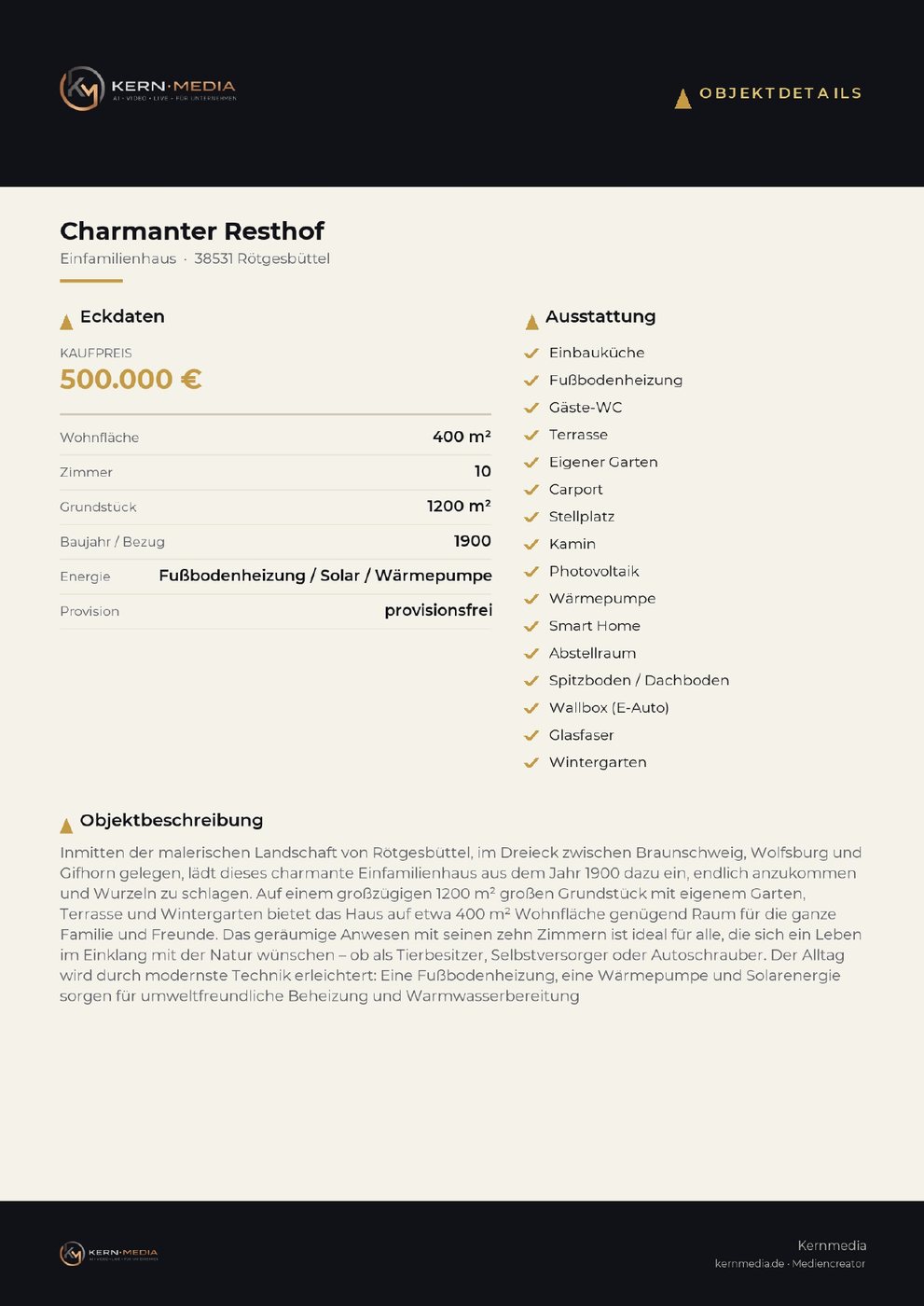 Exposé Objektdetails
